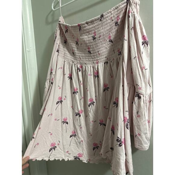 🔴Free People‎ Lana Off Shoulder Top Pink Size Medium - Picture 6 of 7